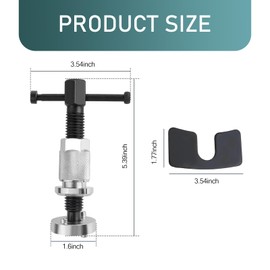 leechio 1 PC Car Brake Pad Adjuster, Alloy Brake Disc Adjustment Kit, Brake Pad Replacement Caliper Compression Tool, Car Repair Parts Universal (Black & Silver)