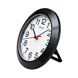 Seiko Clock, Wall Clock, Dual Clock, Radio, Analog, Black Metallic, Body Size: Diameter 8.0 x 1.7 inches (20.3 x 4.4 cm), KX241K