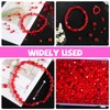 900 Pieces Glass Beads, Red Beads for Threading in Various