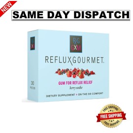 GUM Berry Soothe Gum Alginate Therapy Sodium Bicarbonate Gum for Acid Reflux, Ora