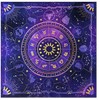 Vwejofff Purple Tarot Altar Cloth Short Plush Laser Cut Edge