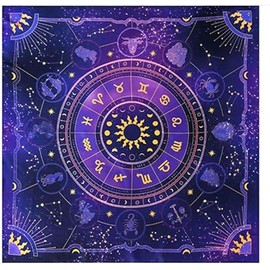 Vwejofff Purple Tarot Altar Cloth Short Plush Laser Cut Edge for Divination, Spiritual Reading, and Witchcraft Supplies - Mystical Fortune Telling Mat