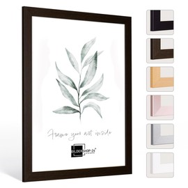 Bildershop-24 Monza Picture Frame in Dark Brown in 15 x 15 cm Anti-Reflective Photo Frame