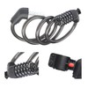 ZHEGE Bicycle Lock, Wire Lock, 5-Digit Passcode, Length 1200mm, Cross-Section