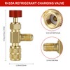 2Pcs Refrigerant Charging Valve Set, 5/16" Safety Adapter Flow Control