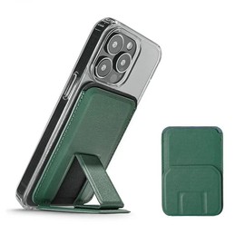 Magnetic Wallet Card With Holder Stand Colors - Color: Dark Green