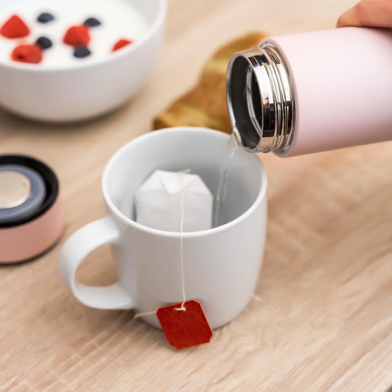 ColourDesign Stainless Steel Vacuum Flask, 450 ml, Pink
