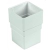 FLOPLAST 65mm Square Downpipe Socket - White