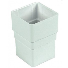 FLOPLAST 65mm Square Downpipe Socket - White