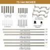Double Curtain Rods 72-144", Brushed Nickel Double Curtain Rods with
