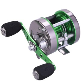 Sougayilang Conventional Reel, Round Baitcasting Fishing Reel for Catfish, Salmon/Steelhead, Striper Bass and Inshore Saltwater Fishing Reel, Reinforced Metal Body