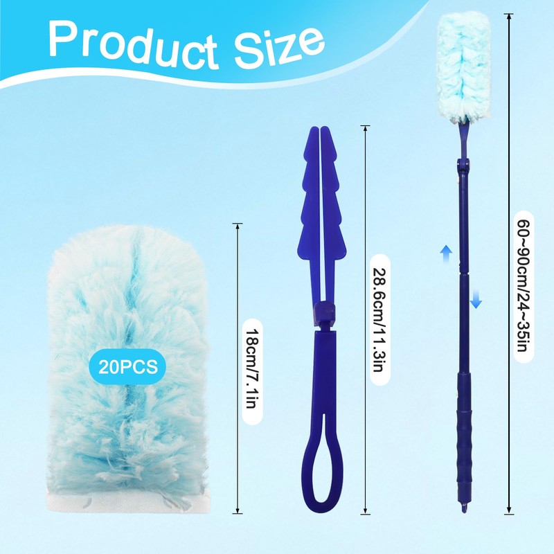 Newthinking Flash Dust Magnet and Refills, Fluffy Disposable Dust Magnet