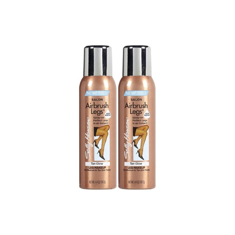 Sally Hansen Airbush Sun Self-Tanner for Legs-Tan Glow-4.4oz, 2 pack