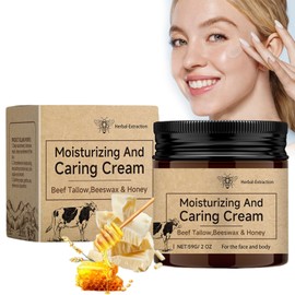 JORUN Beef Tallow Skin Care Tallow Balm - Deep Nourishment Organic Beef Tallow and Honey Balm - Quick Absorption Beef Tallow Moisturiser for All Skin Types(2.12 Oz)