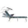 vidaXL Sun Lounger with Canopy - Adjustable, Foldable and Portable