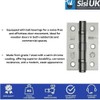 Door Hinges 3 inch Satin Chrome Ball Bearing Butt Hinges