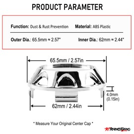 RhinoTuning Set of 4 Wheel Centre Caps for Rays Enkei Benz OZ OD 66.5mm ID 62mm Chrome Rays CE28n ZE40 TE37 Enkei RPF1 XXR 530/557 Wheel Centre Caps