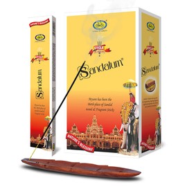 Cycle Brand Sandalum Incense Sticks, 240 Sticks | 9" Inch Agarbatti Sticks with 40 Mins Burning time | Soothing Sandalwood Fragrance | Natural Fragrance for Puja & Meditation | 20 Sticks/Pack