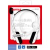 BUFFALO 両耳ヘッドバンド式ヘッドセット 半密閉/ノイズキャンセリングマイク搭載 ホワイト BSHSH12WH