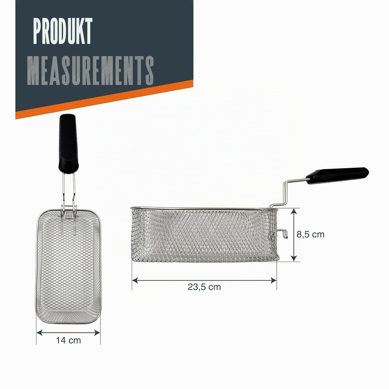 Lacor - R69135A - Ergo Frying Basket, 18/10 Stainless Steel,