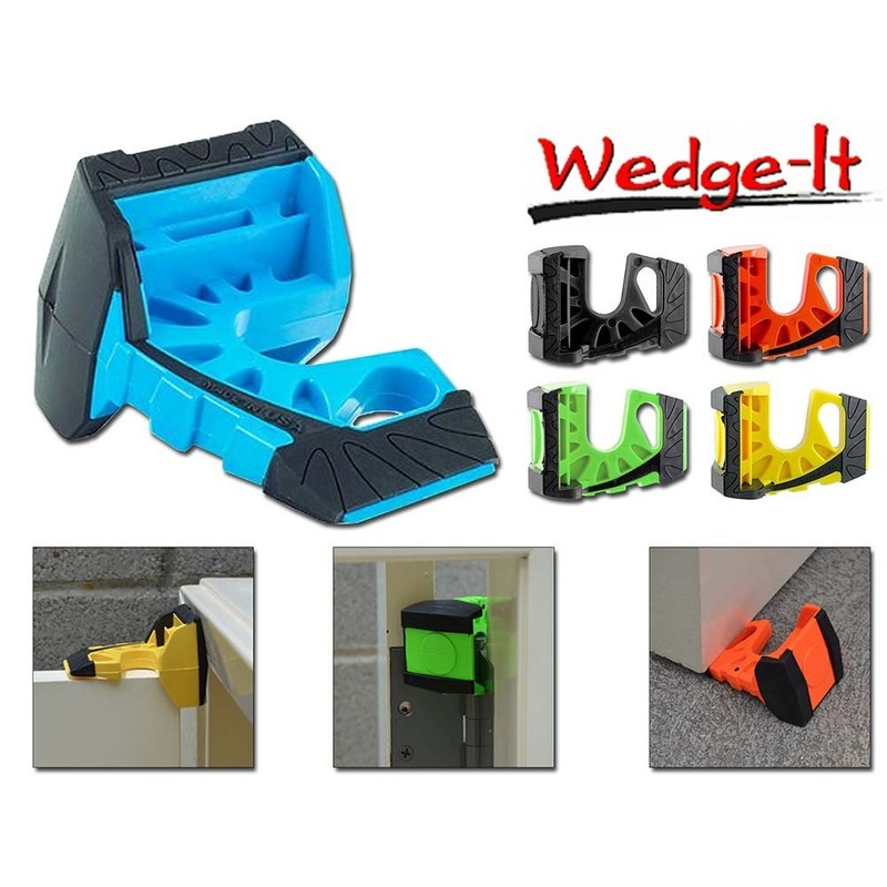 Wedge-It The Ultimate Door Stop - Black 12 Pack