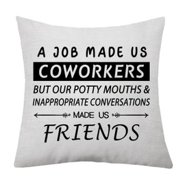 Aligarian Best Friend Cushion Cover - Friendship Pillow Case Gift for Women, Girls, Bestie - Birthday, Christmas, Coworkers