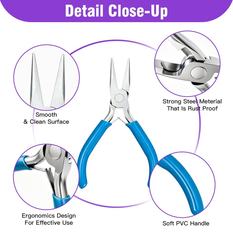 Jewelry pliers Needle Nose Pliers Jewelry Making Starter Kit 4.5