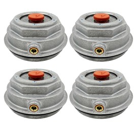Torque 4 PCS 3404075 Aluminum Hub Caps for Trailer Axle Replaces Stemco 340-4075