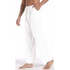 AITFINEISM - Pantalones de algodón y lino para hombre, cintura