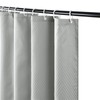 Furlinic Grey Waterproof Weighted Fabric Shower Curtain 78 inch Extra