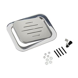 Speedway Motors Billet Aluminum Rectangular Fuel Fill Door, Polished: 5-1/2" x 4-1/4" Outer Dimensions, Magnetic Closure, Ideal for Pick-Up Beds and Flat Surfaces, Includes Mounting Hardware