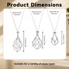 3 PCS Crystal Cage Necklace, Necklace Holder, Crystal Holder Cage,