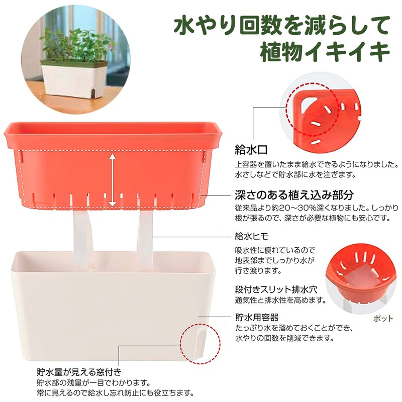 Richell 700962 Mielno Plus Planter 27 Type N Dark Brown