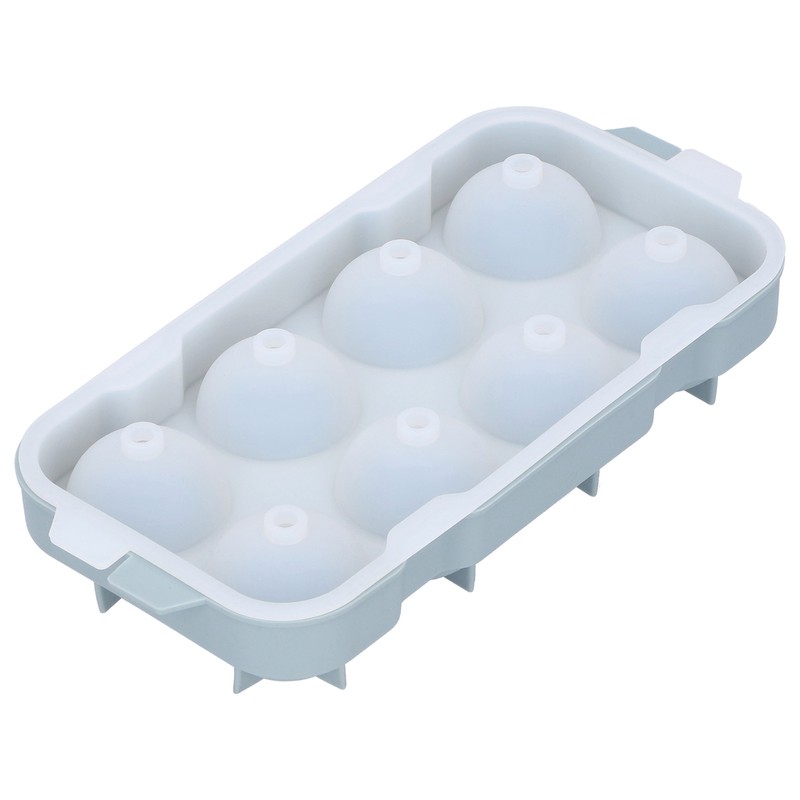 Ice Ball Maker Mold 8Hole Round Silicone Sphere Tray with