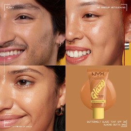 Base de maquillaje lquida Buttermelt Glaze tono Almond butta 30ml NYX Professional Makeup