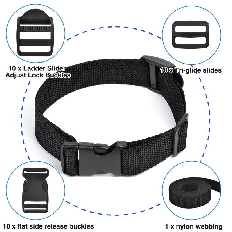 XHTXHT 25 mm Nylon Webbing Set 5 m Heavy Duty