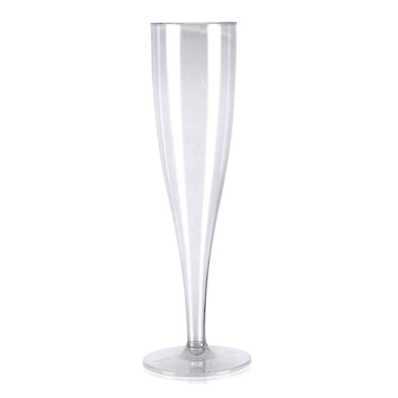 20 x one piece plastic champagne flute / glass -