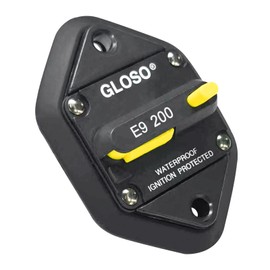 GLOSO E96 Panel Mount Waterproof IP67 Marine Auto Truck Hi-Amp with Gasket Circuit Breaker (200A)