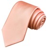 Branduce Rose Gold Tie Solid Satin Ties for Men Silk