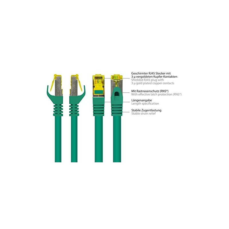 Good Connections Alcasa 8070R-100G 10m Cat7 S/FTP (S-STP) Green networking
