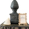 Evenchae Mini 2x3 Tabletop Picture Frame, Gold Floral with Rhinestones,