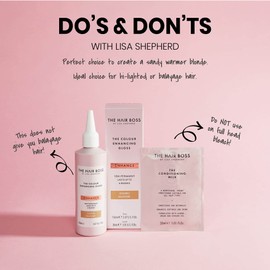 The Hair Boss Golden Balayage Colour Enhancing Gloss Semi-Permanent 6 Wash Treatment 150ml