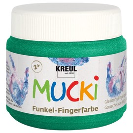 Mucki Sparkle Finger Paint Fairy Dust, Green, emerald-green