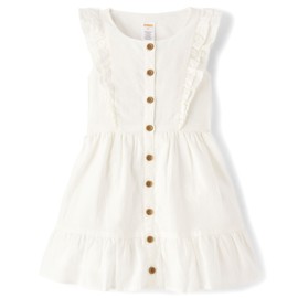 Gymboree,Girls,and Toddler Linen Summer Dresses,White,3T