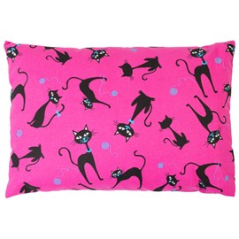 Lavender Blossom Scented Pillow 30 x 20 cm Cat Pink + Organic Lining 100% Pure Lavender + Organic Spelt Husks