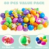 JOYIN 80 Packs Pre-Filled Easter Eggs with Toys and Stickers,