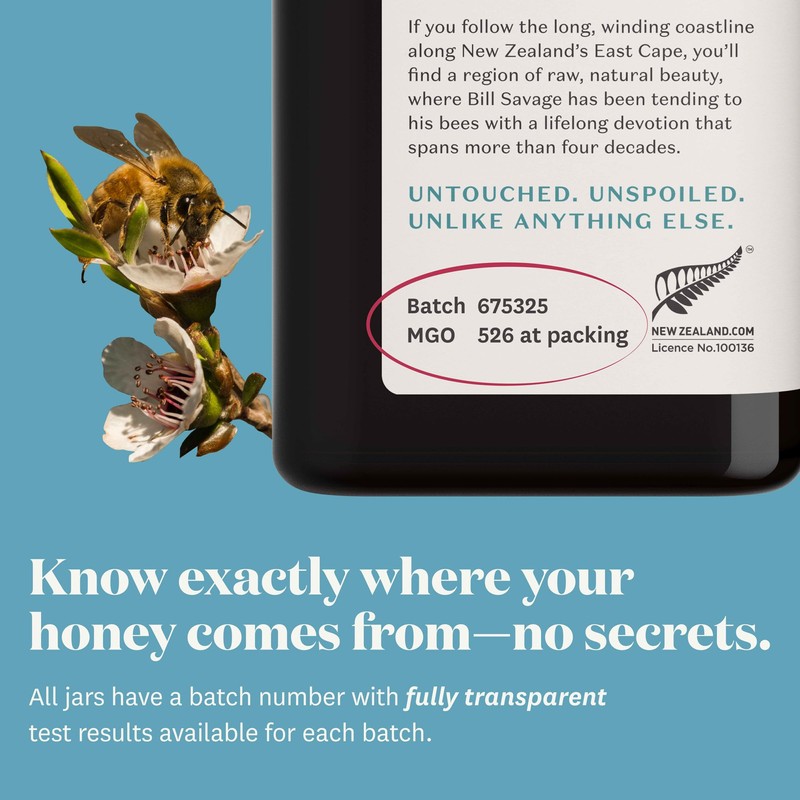 WildCape Manuka Honey Certified UMF 15+/MGO 514+ - 100% Pure,