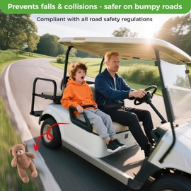 10L0L Universal 2/3-point Golf Cart Seat Belts, 42" Retractable Belts with Bracket Street-Legal Upgrades Fits (2+2) /(4+2) Passenger for Yamaha EZGO TXT RXV Club Car DS Most Golf Carts Front/Rear Seat