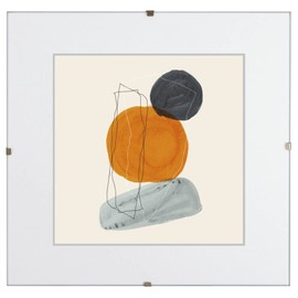 Hama Rahmenloser Bilderrahmen (Clip Fix, Anti-Reflex-Glas, 20 x 20 cm, quadratisch)