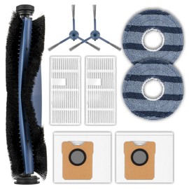 (9 Pack) C20 Omni Replacement Parts Compatible with Eufy C20 Omni Robot Vacuum Cleaner, 1 Roller Brush, 2 HEPA Filters, 2 Side Brushes, 2 Dust Bags, 2 Mop Pads, Accessories Kit